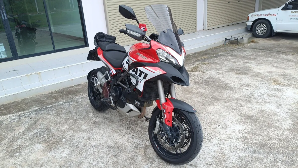 Ducati Multistrada 1200S front-right view parked in Hua Hin