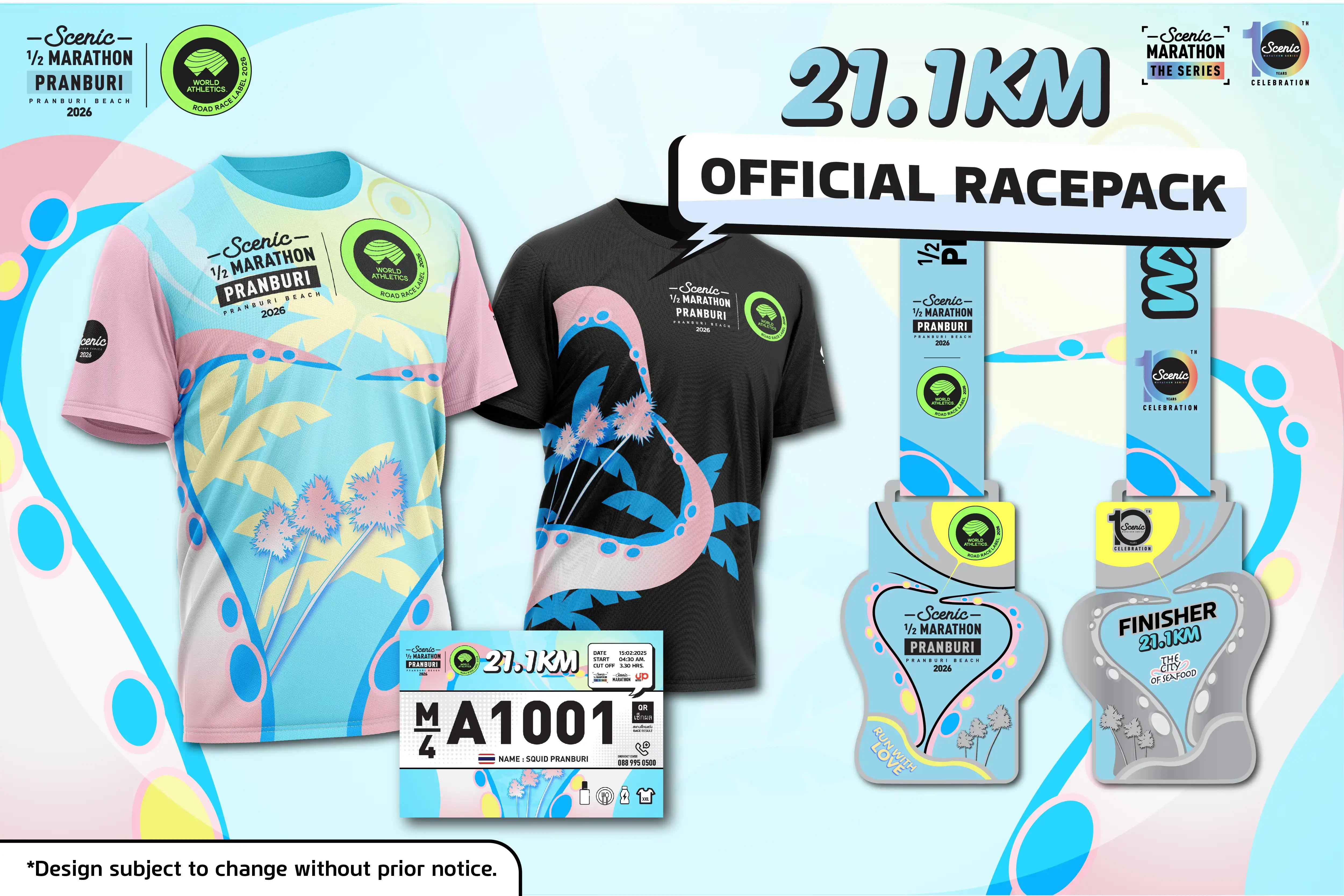 21km Race Pack Race pack for 21km Scenic Half Marathon Pranburi 2026